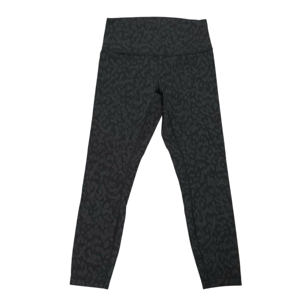 Lululemon Align Leggings Womens 8 Black Camo Yoga Athletic Soft High Rise Gym